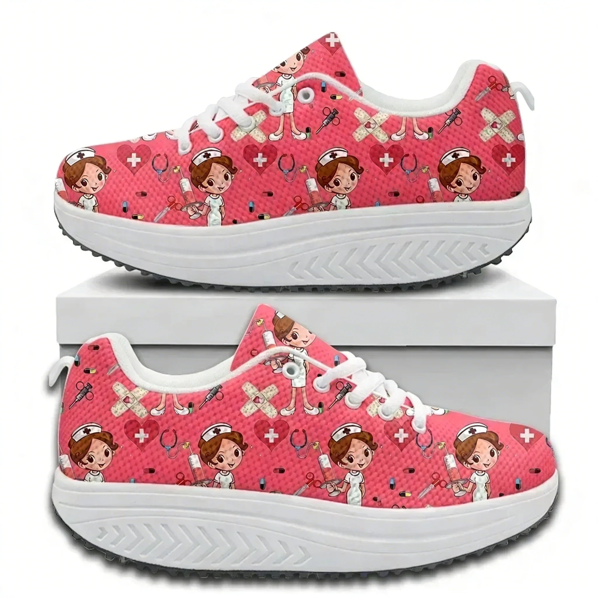 Sneakers Care - Comfort Lace-up Platform Sneakers Medical Care