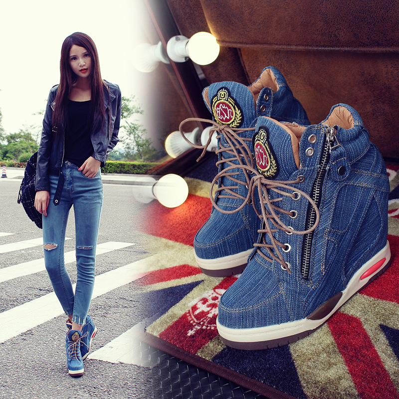 Big Size Women's Denim Wedges  - Sneaker Zone reseña y precio