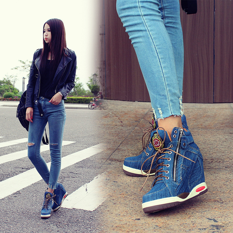 Big Size Women's Denim Wedges  - Sneaker Zone reseña y precio