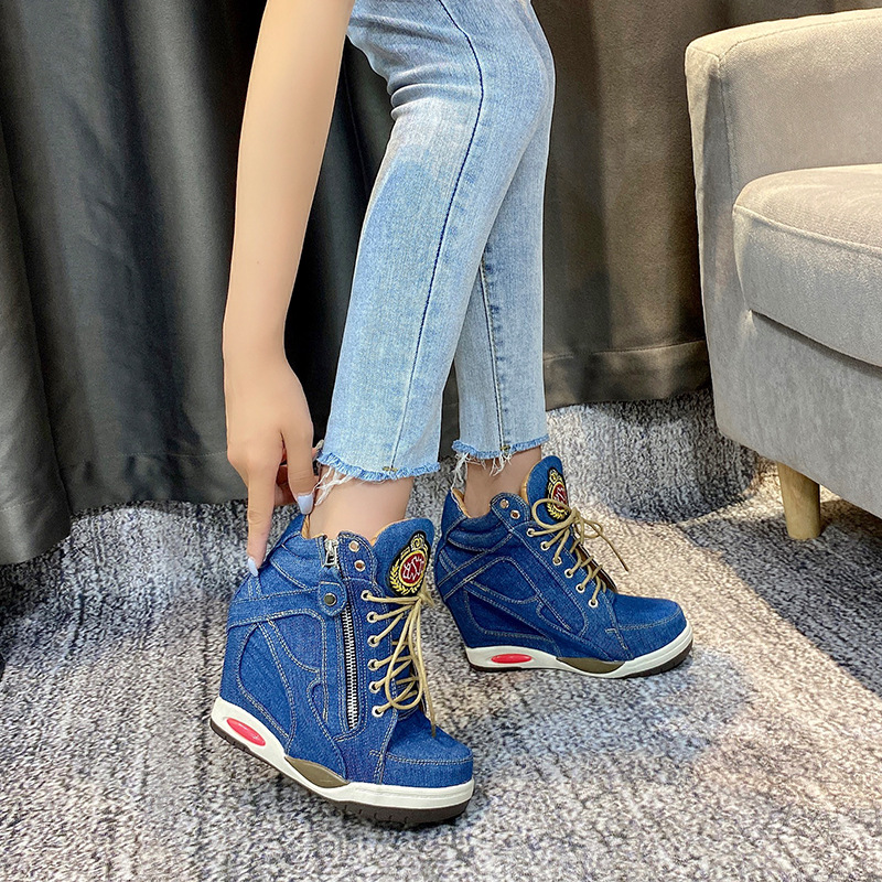 Big Size Women's Denim Wedges  - Sneaker Zone reseña y precio