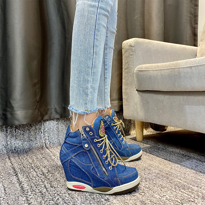 Big Size Women's Denim Wedges  - Sneaker Zone reseña y precio