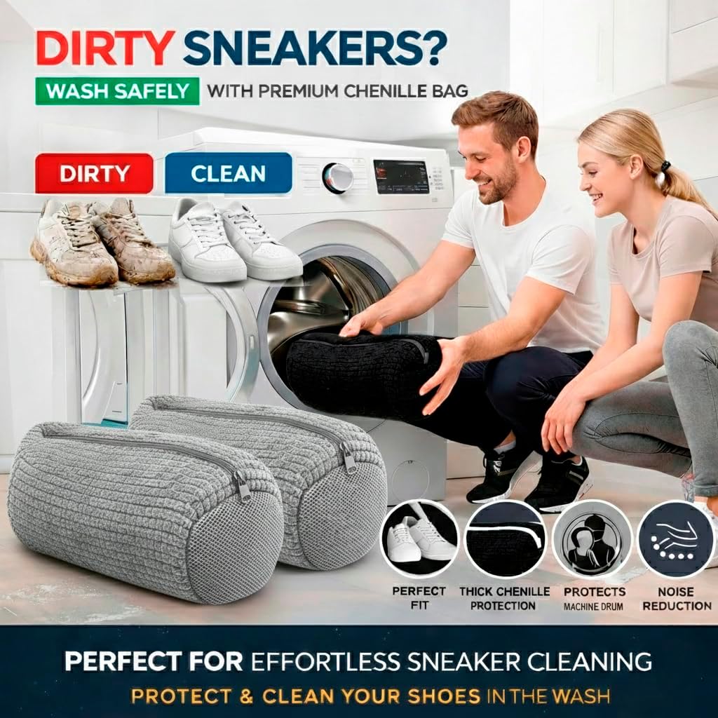 2PCS Shoe Washing Machine Bag  - Sneakers Care reseña y precio