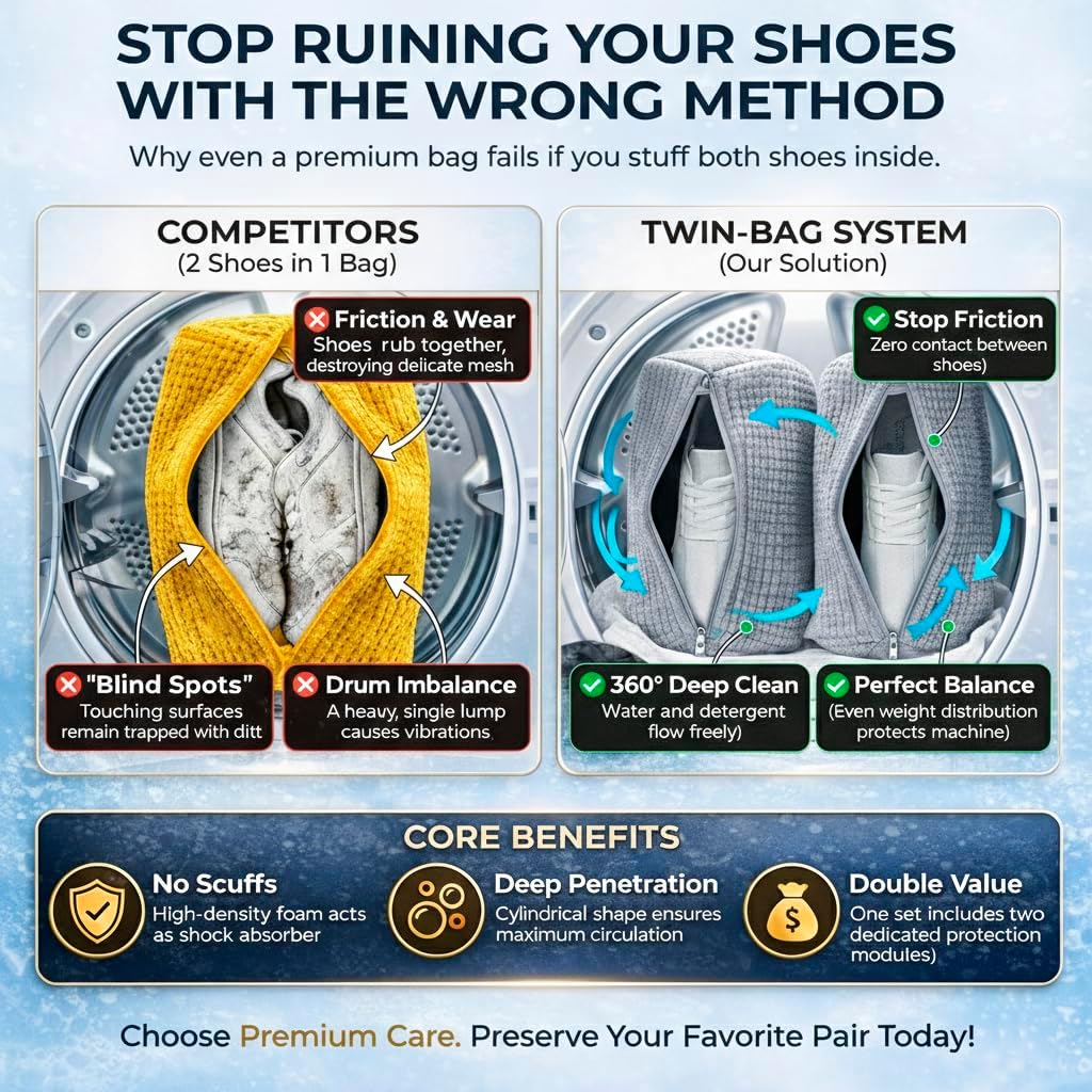 2PCS Shoe Washing Machine Bag  - Sneakers Care reseña y precio